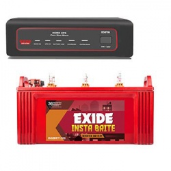 Exide 850VA Sinewave Inverter And Exide Insta Brite IB1500 150 Ah Battery